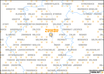 map of Zvíkov