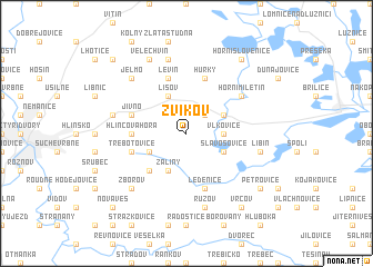 map of Zvíkov