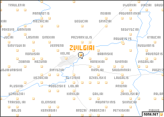 map of Žvilgiai