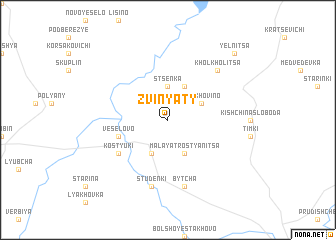 map of Zvinyaty