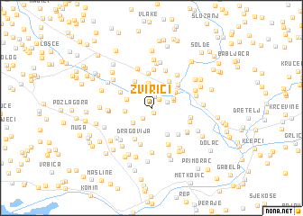 map of Zvirići