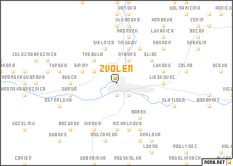 map of Zvolen