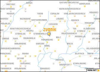 map of Zvonik