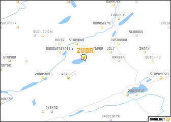 map of Zvonʼ