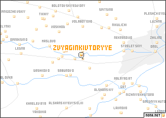 map of Zvyaginki Vtoryye