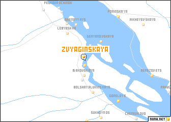 map of Zvyaginskaya