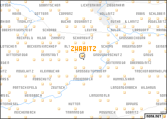 map of Zwabitz