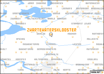 map of Zwartewatersklooster