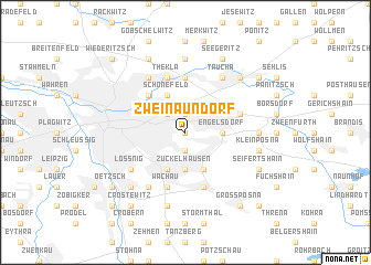map of Zweinaundorf