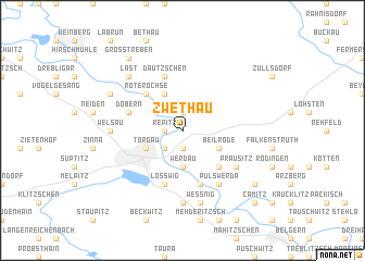 map of Zwethau