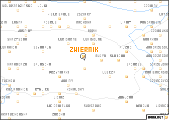 map of Zwiernik