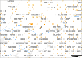 map of Zwingelhausen