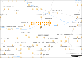 map of Zwingendorf