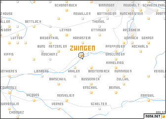 map of Zwingen