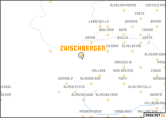 map of Zwischbergen