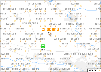 map of Zwochau