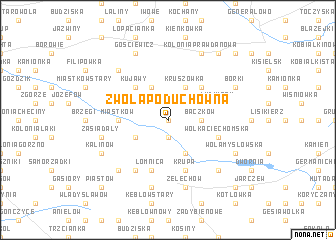 map of Zwola Poduchowna