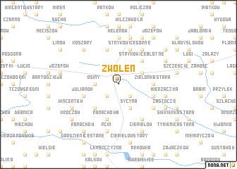 map of Zwoleń