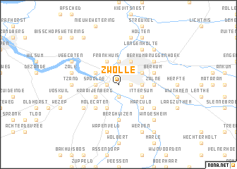 map of Zwolle