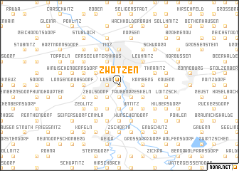 map of Zwötzen