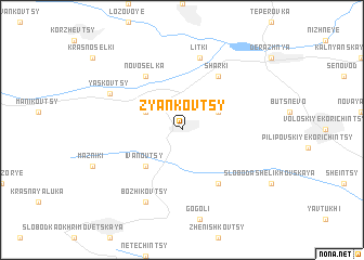 map of Zyanʼkovtsy