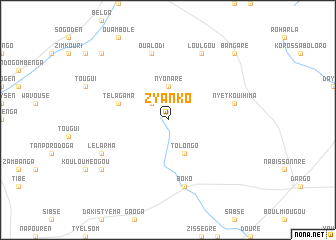 map of Zyanko