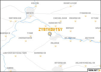 map of Zyatkovtsy