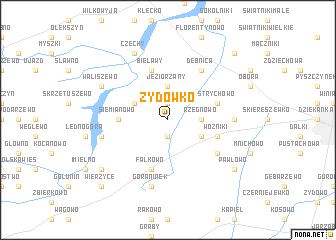 map of Żydówko