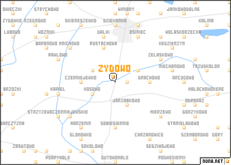 map of Żydowo