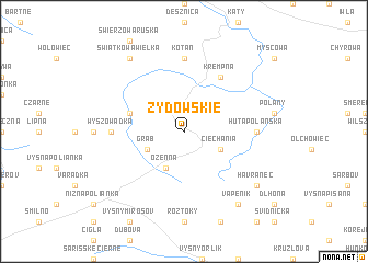 map of Żydowskie