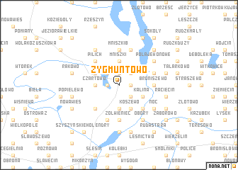 map of Zygmuntowo