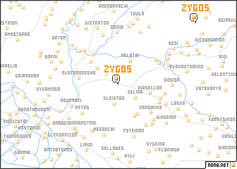 map of Zygós