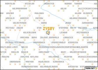 map of Zygry