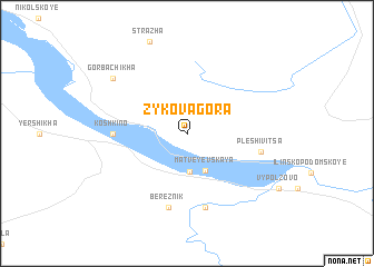 map of Zykova Gora