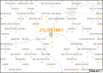 map of Żylin Stary