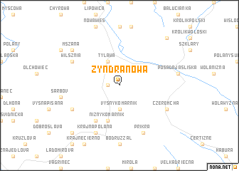 map of Zyndranowa