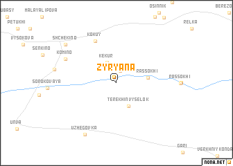 map of Zyryana