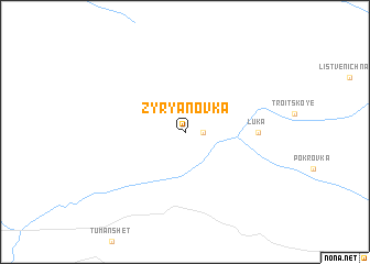 map of Zyryanovka