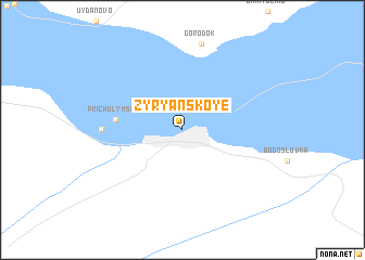 map of Zyryanskoye