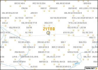 map of Żytno