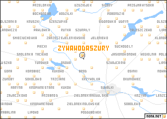 map of Żywawoda Szury