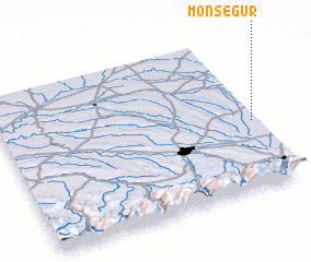 3d view of Monségur