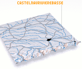 3d view of Castelnau-Rivière-Basse