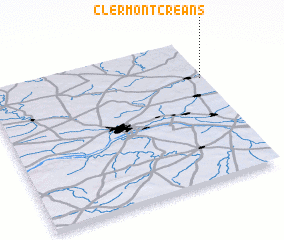 3d view of Clermont-Créans