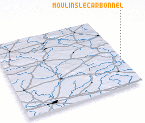 3d view of Moulins-le-Carbonnel