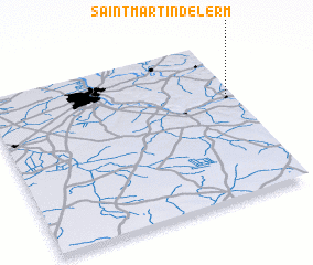 3d view of Saint-Martin-de-Lerm