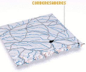 3d view of Corbères-Abères