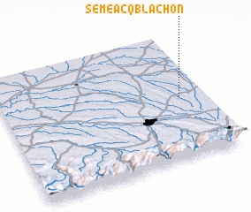 3d view of Séméacq-Blachon