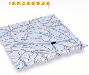 3d view of Mauvezin-dʼArmagnac