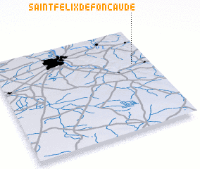 3d view of Saint-Félix-de-Foncaude